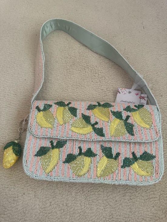 Handbags - Discounted ship - Viral beaded bag - lemon edition . NWT
